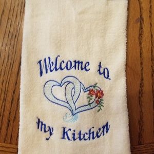 Embroidered Towel with topper.